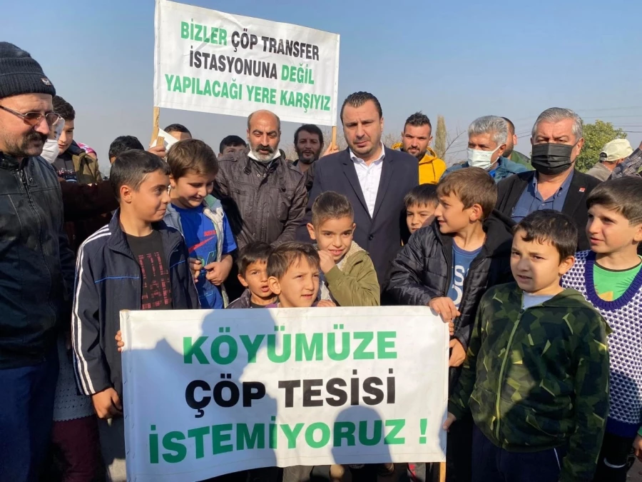 Caferbeyli Köylüleri ve Çocuklar İsyanda “Çöp Transfer Tesisi İstemiyoruz”