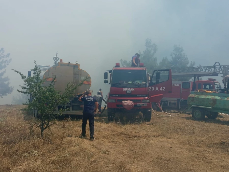 Büyükşehir ve MASKİ, Denizli’deki Orman Yangınına Müdahalede Bulundu