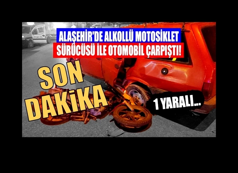 Otomobile motosiklet çarptı sürücüsü yaralandı