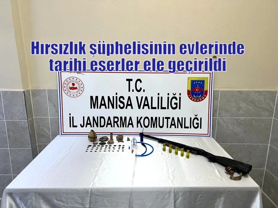 Hırsızlık şüphelisinin evlerinde tarihi eserler ele geçirildi