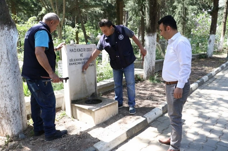 Mezarlık Çeşmelerine Ramazan Bayramı Öncesi Bakım