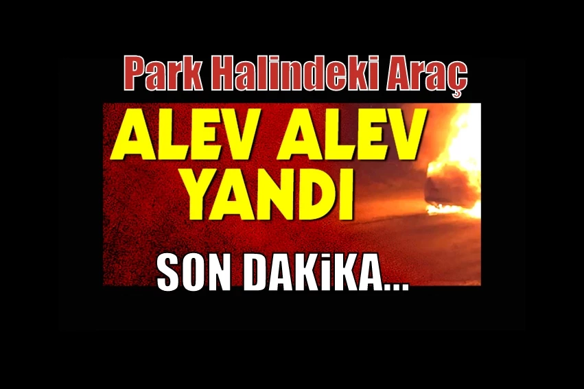 Park halindeki otomobil yandı