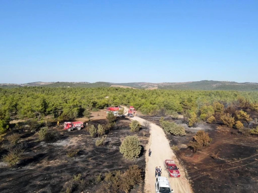 Büyükşehir İtfaiyenin İHA’sı Yangının Büyümesini Önledi