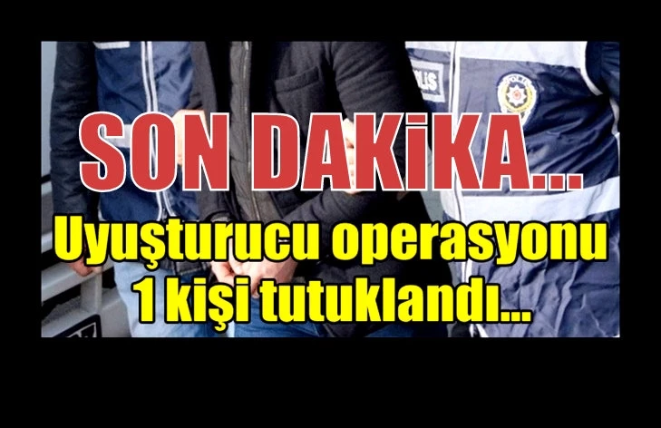 Polis tarafından düzenlenen uyuşturucu operasyonunda 1 kişi tutuklandı