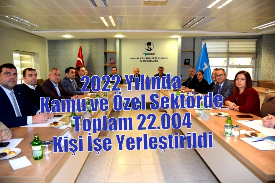 2022 Yılında Kamu ve Özel Sektörde Toplam 22.004 Kişi İşe Yerleştirildi