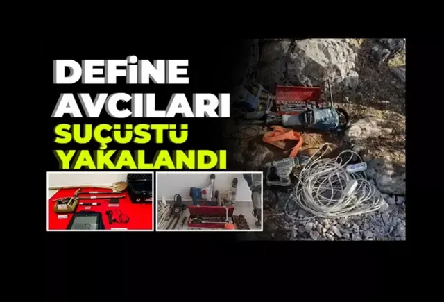 Kaçak kazı yapan 10 şahsı jandarma suçüstü yakaladı