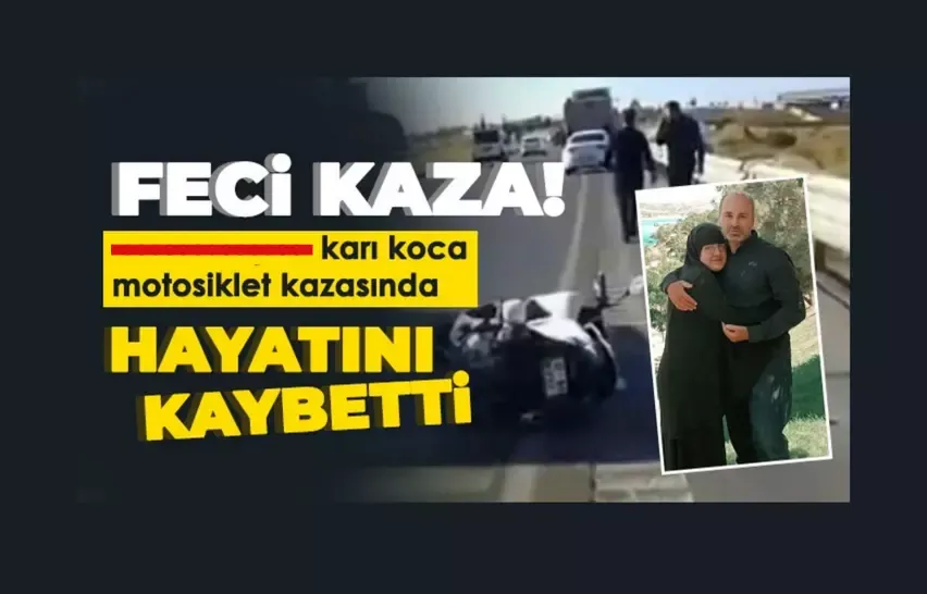 Hastaneden dönen çift kazada hayatını kaybetti