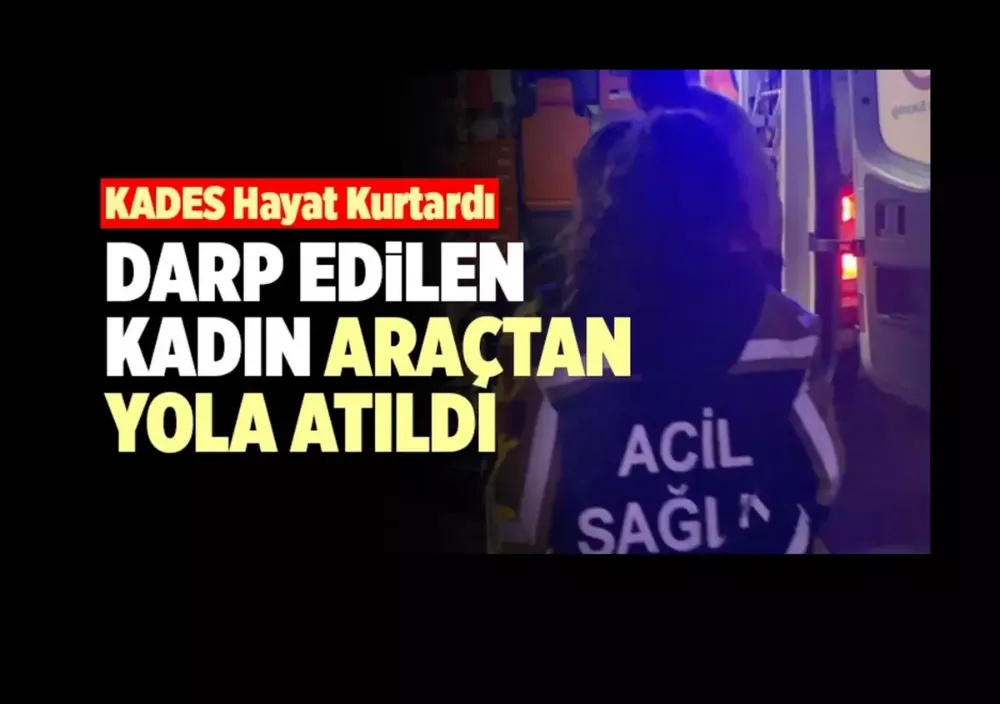 Darp edilen kadın araçtan yola atıldı