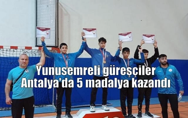 Yunusemreli güreşçiler Antalya