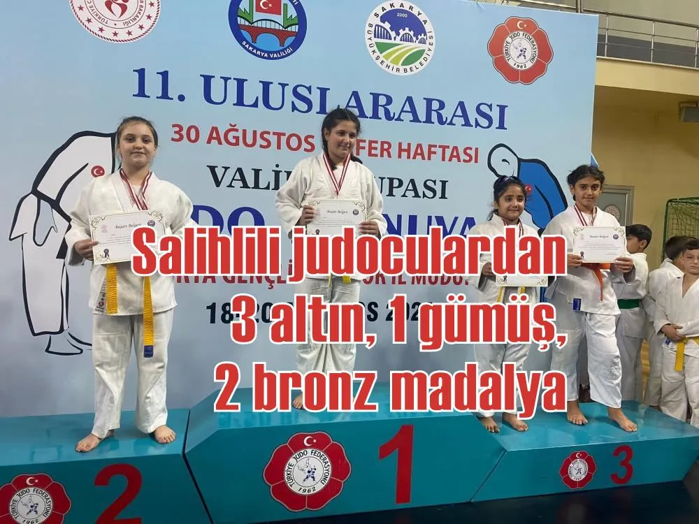 Salihlili judoculardan 3 altın, 1 gümüş, 2 bronz madalya