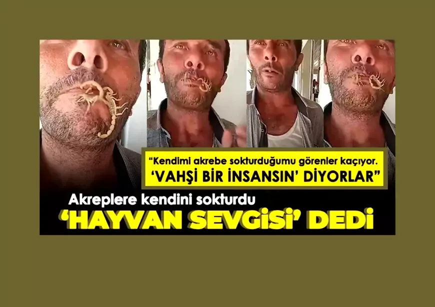 Akreplere kendini sokturdu, ‘Hayvan sevgisi’ dedi