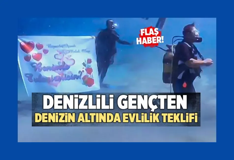 Denizin altında evlenme teklifi