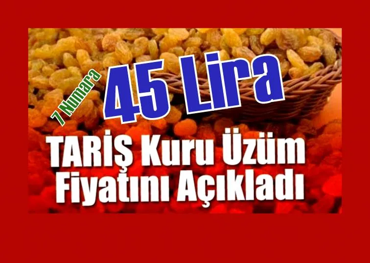 Tariş kurum üzüm taban fiyatını açıkladı