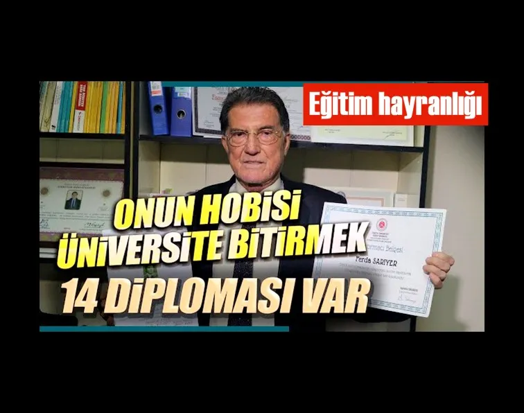 Onun hobisi üniversite bitirmek: 14 diploması var