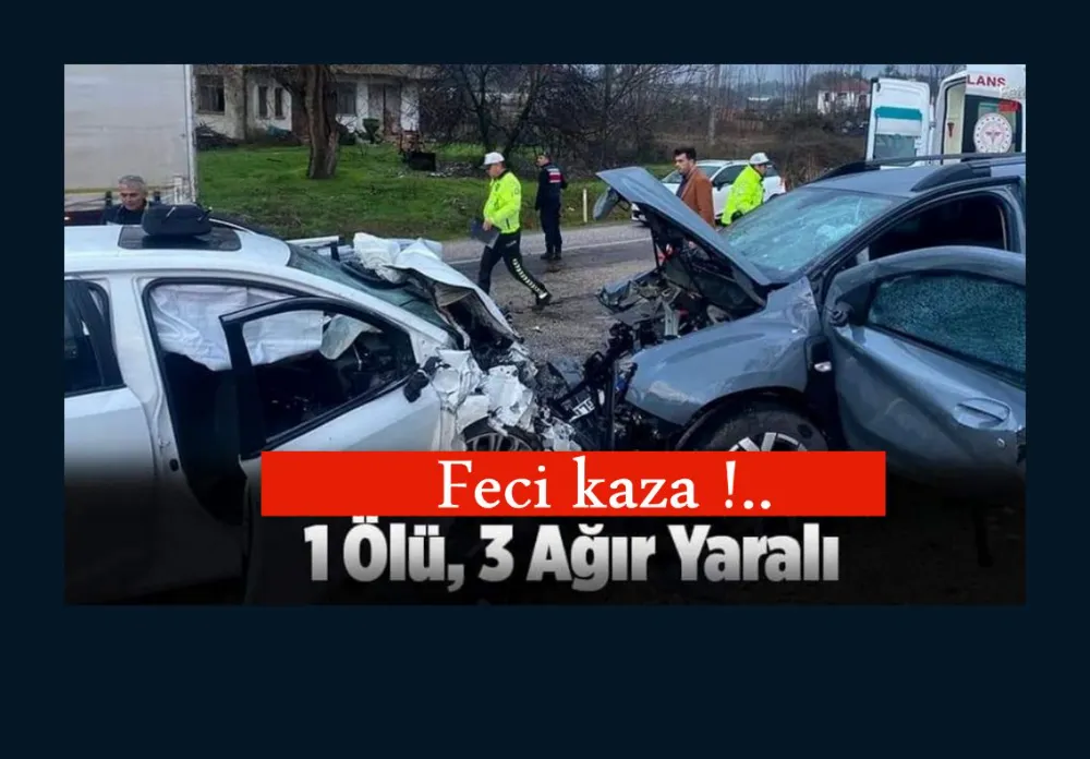 Trafik kazası: 1 ölü, 3 yaralı