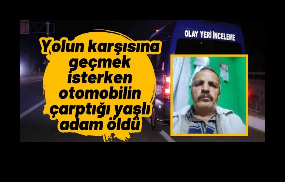 Yolun karşısına geçmek isterken otomobilin çarptığı yaşlı adam öldü