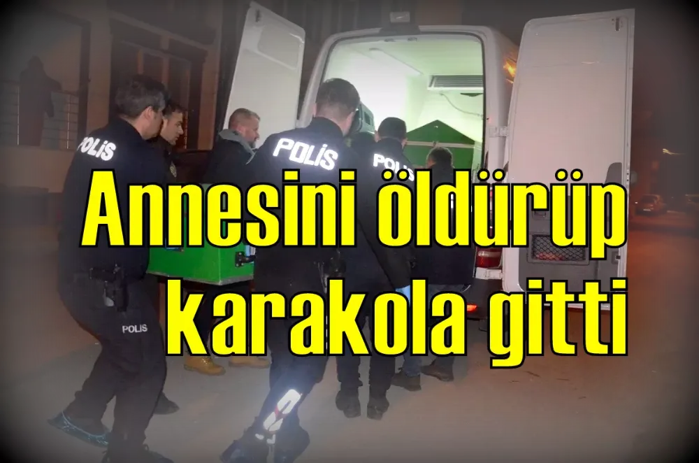 Annesini öldürüp karakola gitti