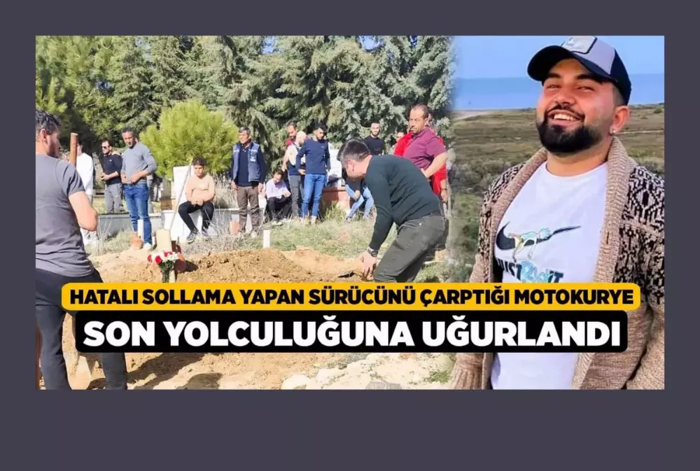 Hatalı sollama yapan sürücünü çarptığı motokurye son yolculuğuna uğurlandı