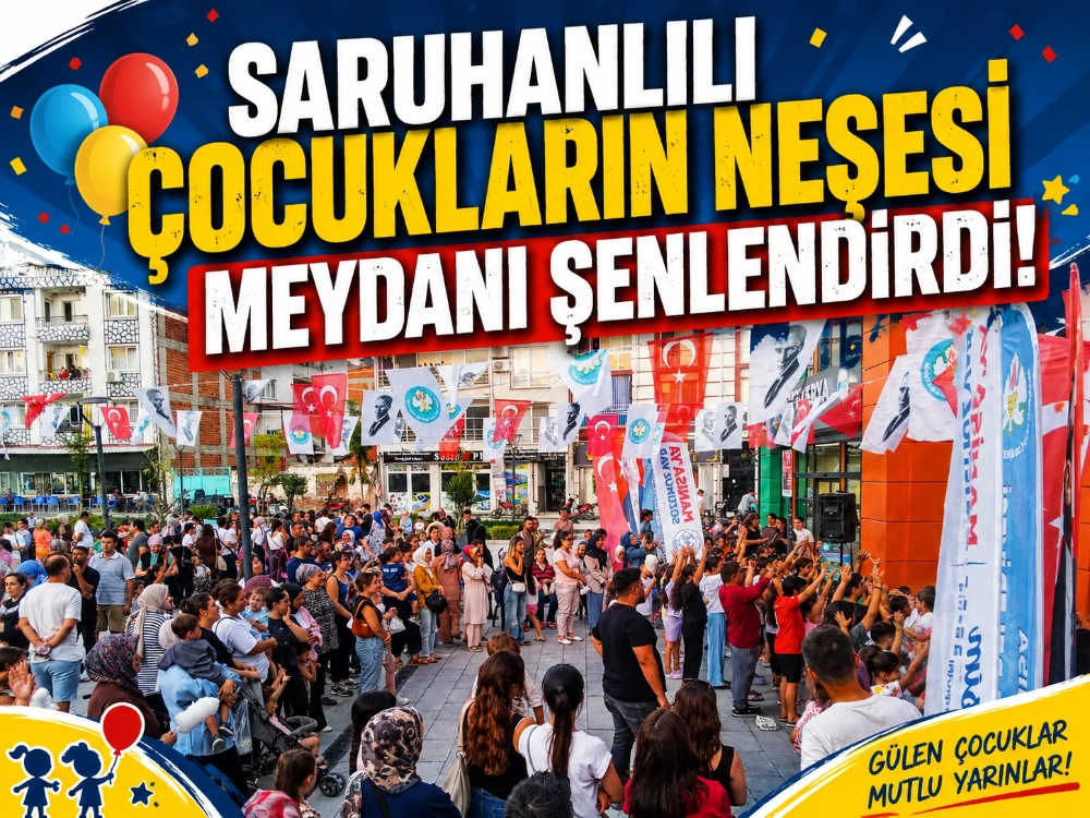 Saruhanlılı Çocukların Neşesi Meydanı Şenlendirdi